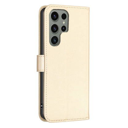 For Samsung Galaxy S25 Ultra 5G Four-leaf Embossed Leather Phone Case(Gold) - Galaxy S25 Ultra 5G Cases by buy2fix | Online Shopping UK | buy2fix