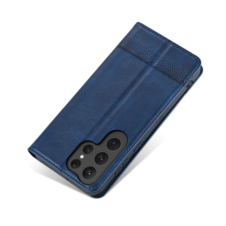 For Samsung Galaxy S25 Ultra 5G AZNS Magnetic Calf Texture Flip Leather Phone Case(Dark Blue) - Galaxy S25 Ultra 5G Cases by AZNS | Online Shopping UK | buy2fix