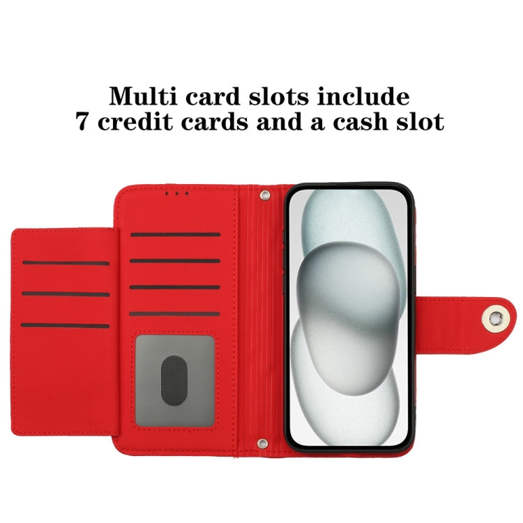 For Tecno Spark GO 2024 / Spark 20C Rhombic Texture Flip Leather Phone Case with Lanyard(Red) by buy2fix