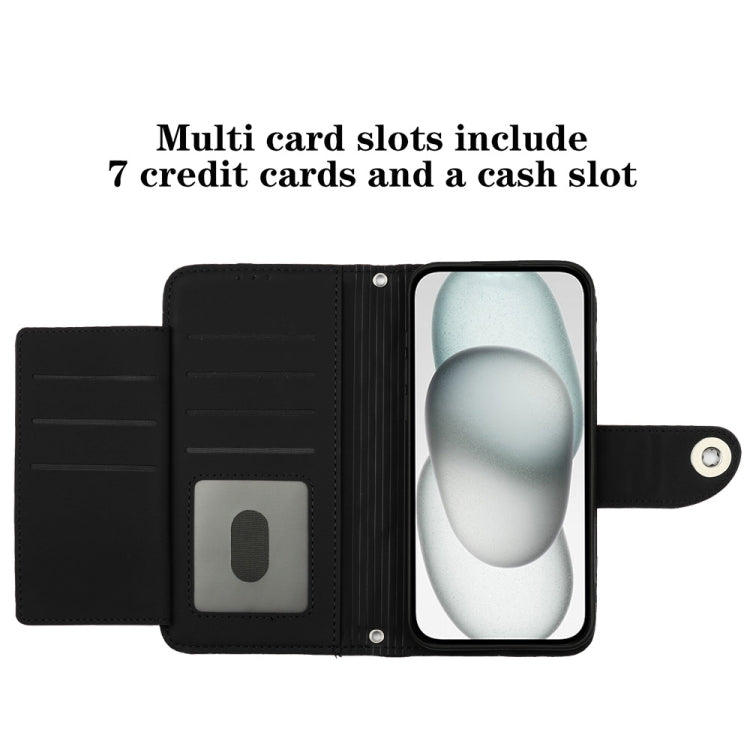 For Tecno Spark GO 2024 / Spark 20C Rhombic Texture Flip Leather Phone Case with Lanyard(Black) by buy2fix