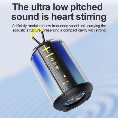 AEC S16 Portable LED Light Rainbow RGB Bluetooth Wireless TWS Speaker(Black) - Desktop Speaker by AEC | Online Shopping UK | buy2fix