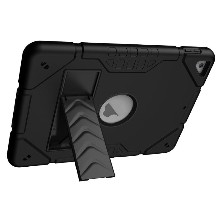 For iPad 10.2 2021 / 2020 / 2019 Armor Holder Silicone Hybrid PC Tablet Case(Black) by buy2fix