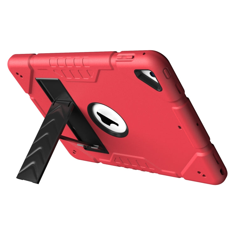 For iPad 9.7 2018 / Air / Air 2 Armor Holder Silicone Hybrid PC Tablet Case(Red Black) by buy2fix