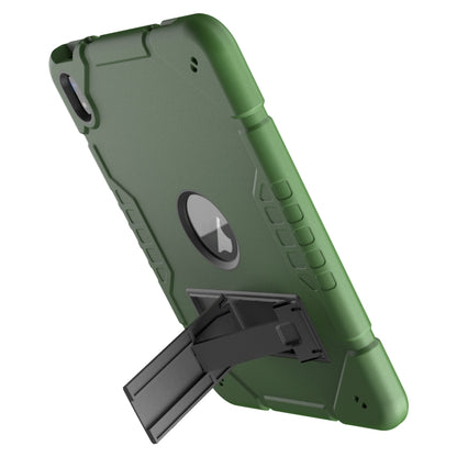 For iPad Air 11 2025 / 2024 Armor Holder Silicone Hybrid PC Tablet Case(Army Green Black) by buy2fix