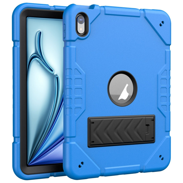 For iPad Air 11 2025 / 2024 Armor Holder Silicone Hybrid PC Tablet Case(Blue) by buy2fix