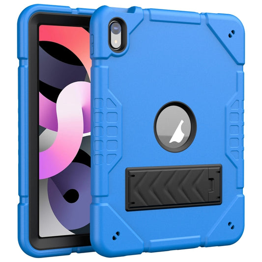 For iPad Air 2022 / 2020 10.9 Armor Holder Silicone Hybrid PC Tablet Case(Blue) by buy2fix