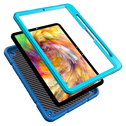 For iPad Pro 11 2024 Armor Holder Silicone Hybrid PC Tablet Case(Blue) - iPad Pro 11 2024 Cases by buy2fix | Online Shopping UK | buy2fix