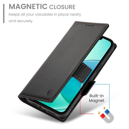 For iPhone 16e Side Buckle Magnetic Frosted Leather Phone Case(Black) by buy2fix