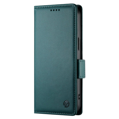 For iPhone 16e Side Buckle Magnetic Frosted Leather Phone Case(Dark Green) by buy2fix