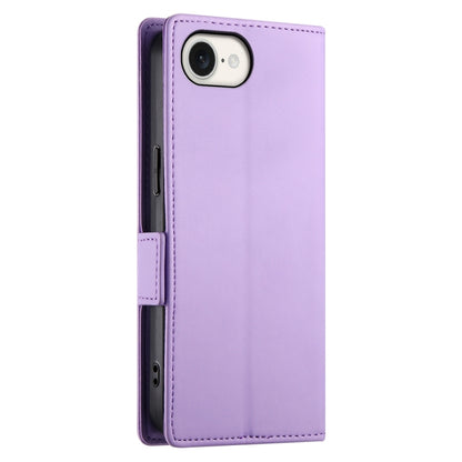 For iPhone 16e Side Buckle Magnetic Frosted Leather Phone Case(Purple) by buy2fix