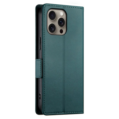 For iPhone 16 Pro Max Side Buckle Magnetic Frosted Leather Phone Case(Dark Green) by buy2fix