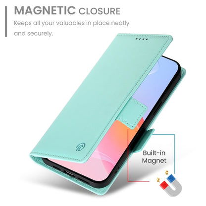 For iPhone 16 Pro Side Buckle Magnetic Frosted Leather Phone Case(Mint Green) - iPhone 16 Pro Cases by buy2fix | Online Shopping UK | buy2fix