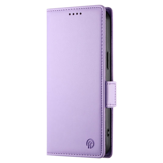 For iPhone 16 Pro Side Buckle Magnetic Frosted Leather Phone Case(Purple) by buy2fix