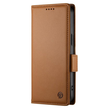 For iPhone Air Side Buckle Magnetic Frosted Leather Phone Case(Brown) - iPhone Air Cases by buy2fix | Online Shopping UK | buy2fix