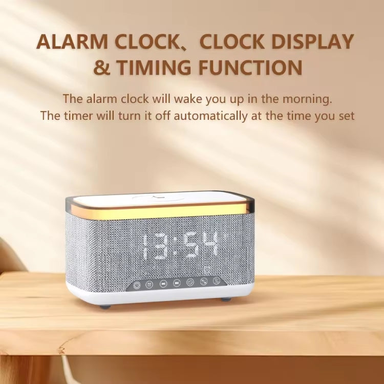 AEC S300 Portable 10W Power Multifunction Bluetooth Speaker Alarm Clock Wireless Charger(Black) - Desktop Speaker by AEC | Online Shopping UK | buy2fix