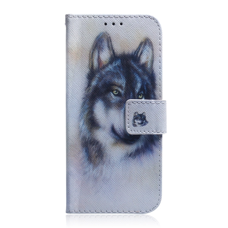 For Xiaomi Redmi K70 Pro / K70 Coloured Drawing Flip Leather Phone Case(White Wolf) - K70 Cases by buy2fix | Online Shopping UK | buy2fix