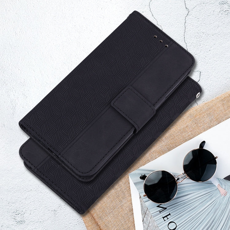 For Xiaomi Redmi K70 Pro / K70 Geometric Embossed Leather Phone Case(Black) - K70 Cases by buy2fix | Online Shopping UK | buy2fix