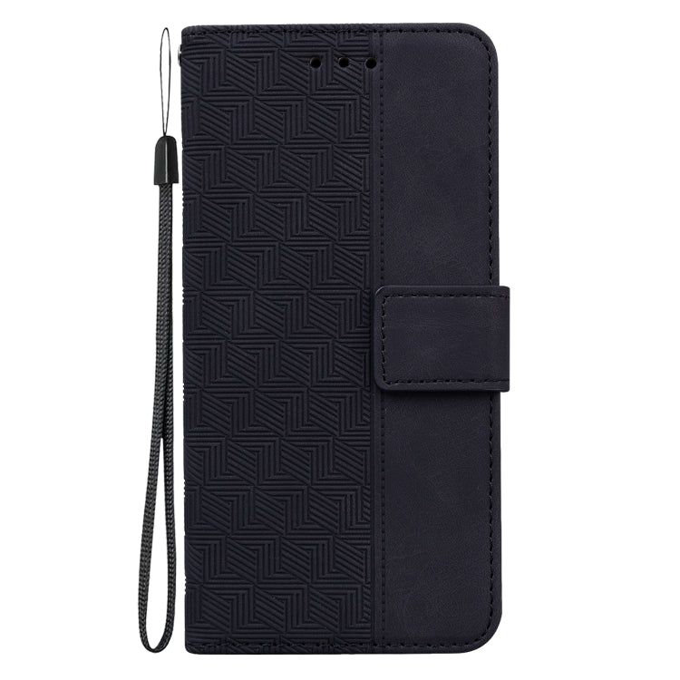 For Xiaomi Redmi K70 Pro / K70 Geometric Embossed Leather Phone Case(Black) - K70 Cases by buy2fix | Online Shopping UK | buy2fix