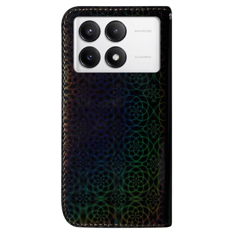 For Xiaomi Redmi K70 / K70 Pro Colorful Magnetic Buckle Leather Phone Case(Black) - K70 Cases by buy2fix | Online Shopping UK | buy2fix