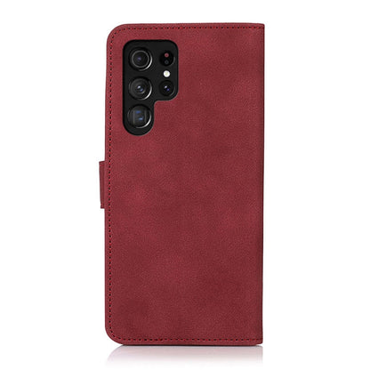 For Samsung Galaxy S25 Ultra 5G KHAZNEH Matte Texture Leather Phone Case(Red) by buy2fix