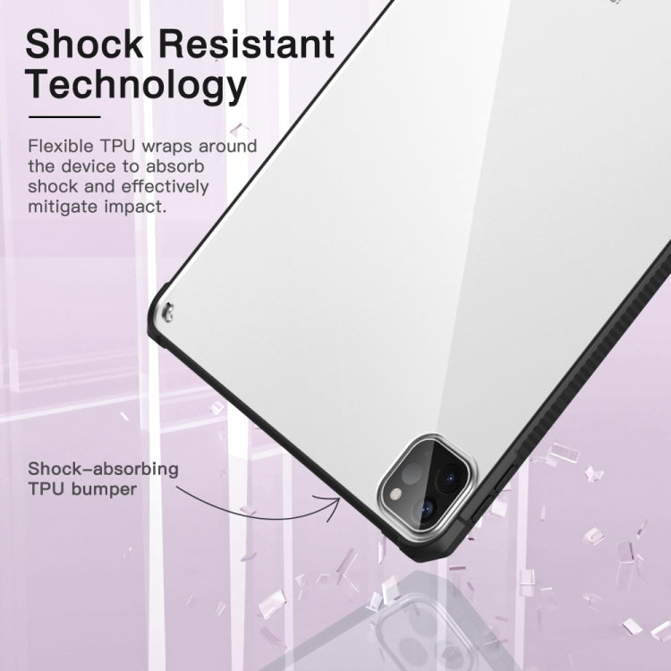 For iPad Pro 11 2022 PC+TPU Transparent Shockproof Tablet Case(Blue) - iPad Pro 11 (2022/2021) Cases by buy2fix | Online Shopping UK | buy2fix