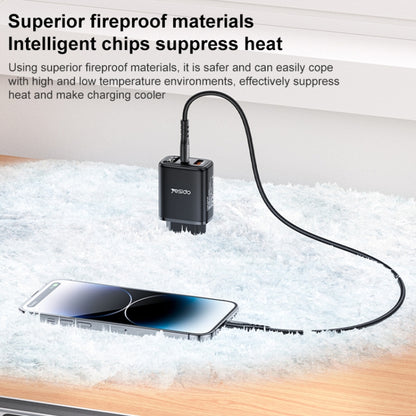 Yesido YC68 20W USB-C / Type-C + USB Digital Display Charger, Specification:EU Plug(Black) - USB Charger by Yesido | Online Shopping UK | buy2fix