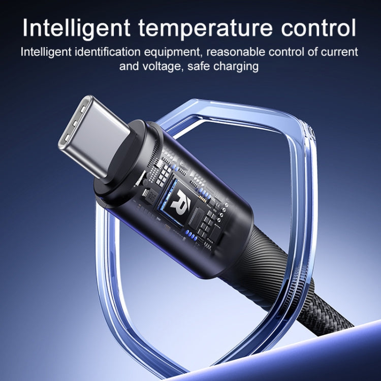 REMAX RC-C100 1.2m 30W Type-C to Type-C Fast Charging Braided Data Cable(Black) - USB-C & Type-C Cable by REMAX | Online Shopping UK | buy2fix