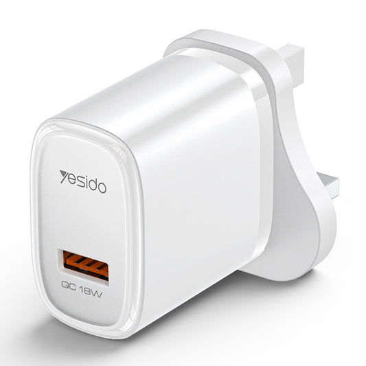 Yesido YC85 PD 18W USB Fast Charger, Specification:UK Plug(White) - USB Charger by Yesido | Online Shopping UK | buy2fix