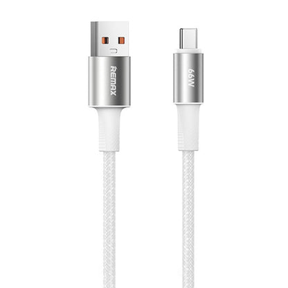 REMAX RC-C099 1.2m 66W USB to Type-C Fast Charging Braided Data Cable(White) - USB-C & Type-C Cable by REMAX | Online Shopping UK | buy2fix