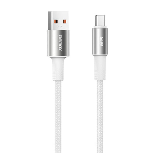 REMAX RC-C099 1.2m 66W USB to Type-C Fast Charging Braided Data Cable(White) - USB-C & Type-C Cable by REMAX | Online Shopping UK | buy2fix