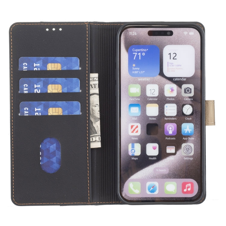 For iPhone 16 Pro Max Color Matching RFID Anti-theft Leather Phone Case(Black) - iPhone 16 Pro Max Cases by buy2fix | Online Shopping UK | buy2fix