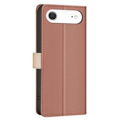 For iPhone Air Color Matching RFID Anti-theft Leather Phone Case(Brown) - iPhone Air Cases by buy2fix | Online Shopping UK | buy2fix