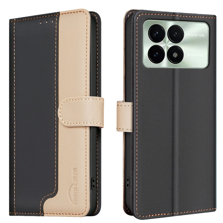 For Xiaomi Redmi K70 / K70 Pro Color Matching RFID Anti-theft Leather Phone Case(Black) - Xiaomi Cases by buy2fix | Online Shopping UK | buy2fix