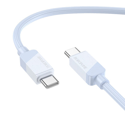Borofone BX107 60W USB-C / Type-C to USB-C / Type-C Fast Charge Data Cable, Length:1m(Blue) - USB-C & Type-C Cable by Borofone | Online Shopping UK | buy2fix