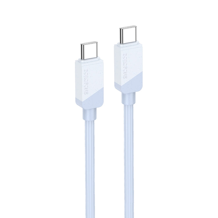 Borofone BX107 60W USB-C / Type-C to USB-C / Type-C Fast Charge Data Cable, Length:1m(Blue) - USB-C & Type-C Cable by Borofone | Online Shopping UK | buy2fix