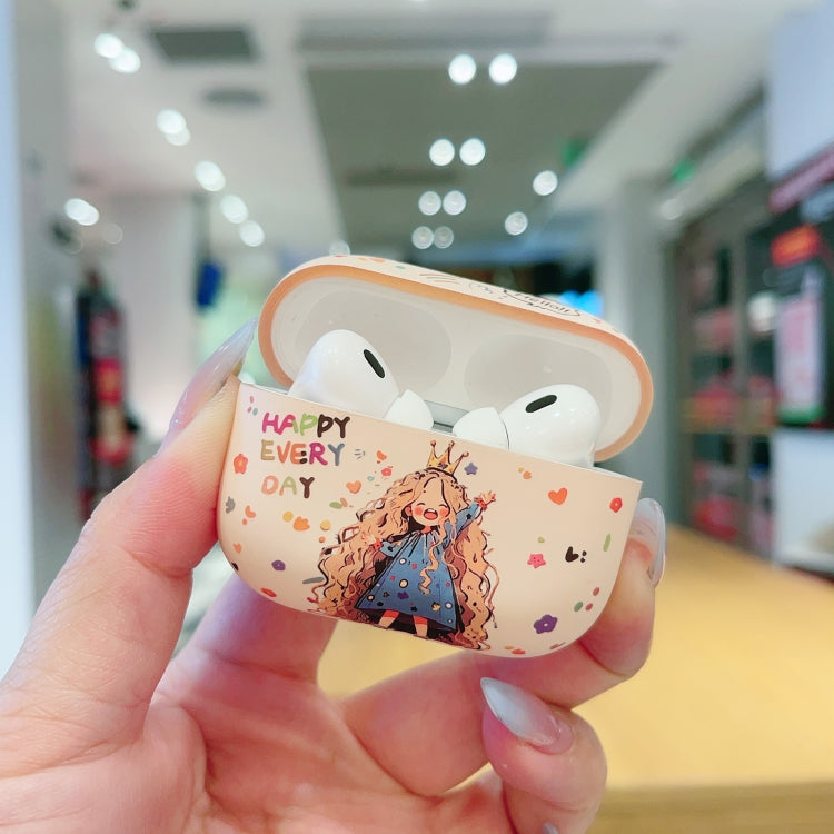 For AirPods 3 Girl Pattern Earbuds Box Frosted TPU Case(Flower) - For AirPods 3 by buy2fix | Online Shopping UK | buy2fix