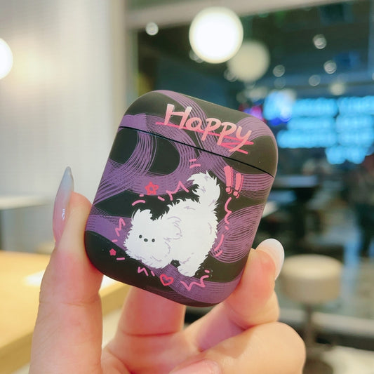 For AirPods 2 / 1 Cat and Dog Pattern Earbuds Box Frosted TPU Case(Exploring Dog) by buy2fix