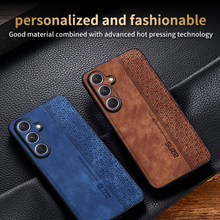 For Samsung Galaxy S25+ 5G AZNS 3D Embossed Skin Feel Phone Case(Purple) by AZNS