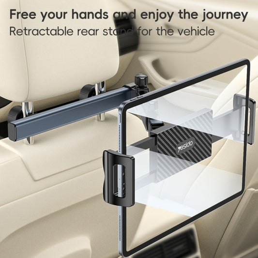 Yesido C294 Telescopic Car Backrest Folding Holder(Black) by Yesido