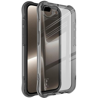 For iPhone 16e imak Shockproof Airbag TPU Phone Case(Transparent Black) - iPhone 16e Cases by imak | Online Shopping UK | buy2fix