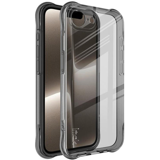 For iPhone 16e / 17e imak Shockproof Airbag TPU Phone Case(Transparent Black)