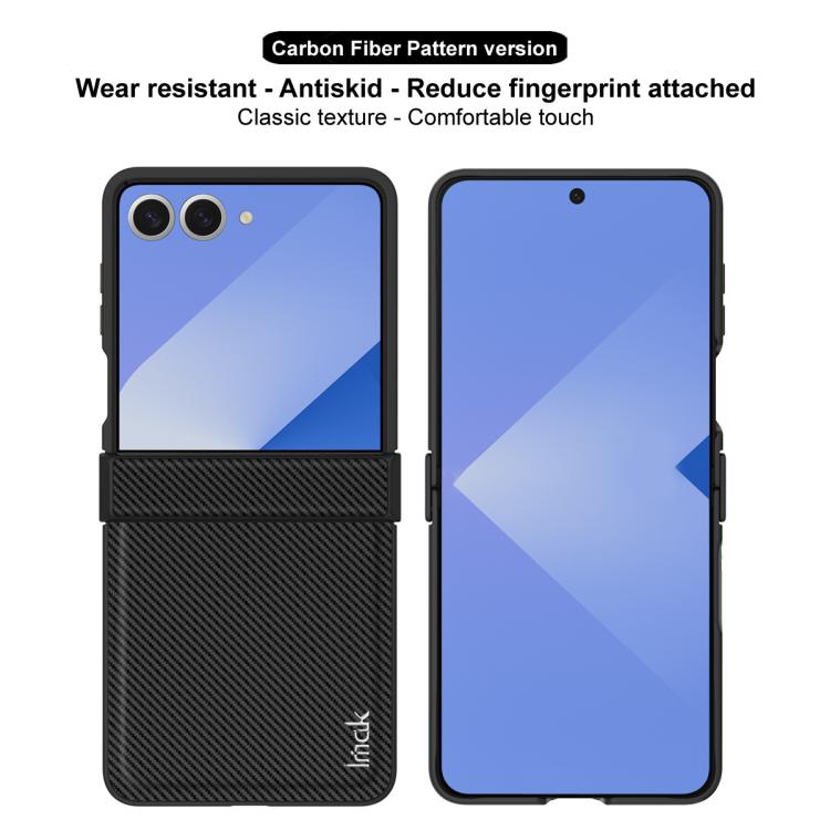 For Samsung Galaxy Z Flip7 5G imak Ruiyi Series Carbon Fiber PU + PC Phone Case - Galaxy Z Flip7 5G Cases by imak | Online Shopping UK | buy2fix