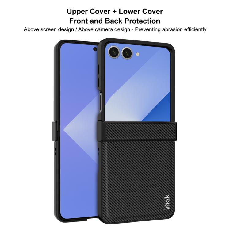 For Samsung Galaxy Z Flip7 5G imak Ruiyi Series Carbon Fiber PU + PC Phone Case - Galaxy Z Flip7 5G Cases by imak | Online Shopping UK | buy2fix
