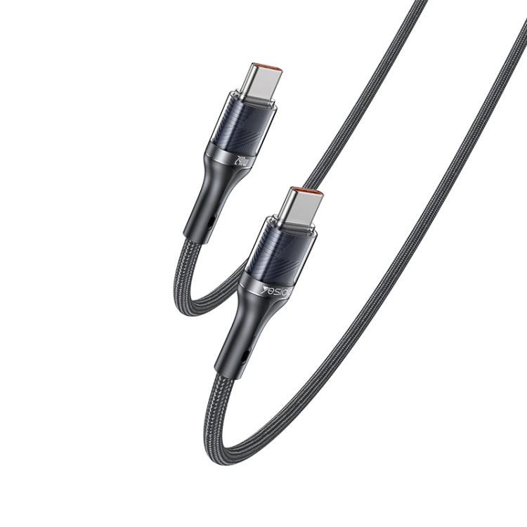 Yesido CA166 PD 240W USB-C / Type-C to USB-C / Type-C Super Fast Charging Data Cable, Length:1.2m(Black) - USB-C & Type-C Cable by Yesido | Online Shopping UK | buy2fix