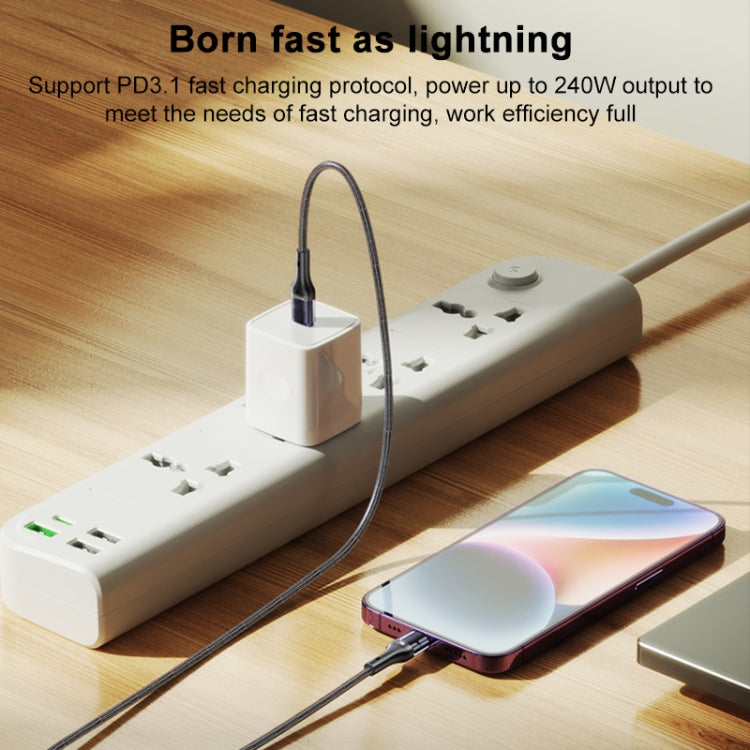 Yesido CA166 PD 240W USB-C / Type-C to USB-C / Type-C Super Fast Charging Data Cable, Length:1.2m(Black) - USB-C & Type-C Cable by Yesido | Online Shopping UK | buy2fix