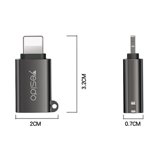 Yesido GS14 8 Pin to USB 3.0 OTG Adapter(Black) by Yesido