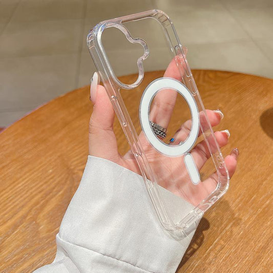 For iPhone 17 Large Hole Camera MagSafe Magnetic Clear Acrylic TPU Case(Transparent) - iPhone 17 Cases by buy2fix | Online Shopping UK | buy2fix