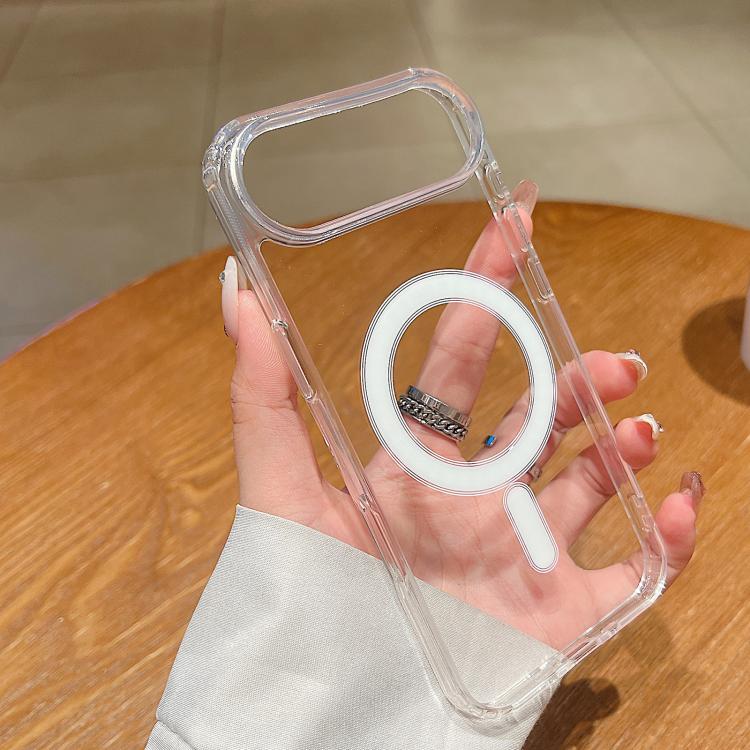 For iPhone 17 Air Large Hole Camera MagSafe Magnetic Clear Acrylic TPU Case(Transparent) - iPhone 17 Air Cases by buy2fix | Online Shopping UK | buy2fix
