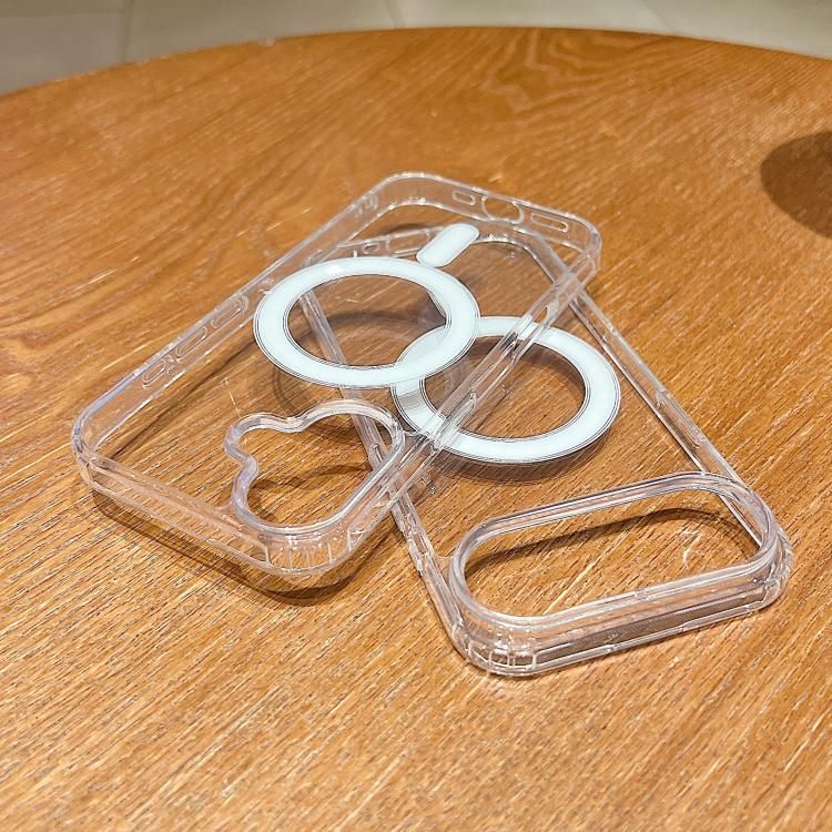 For iPhone 17 Air Large Hole Camera MagSafe Magnetic Clear Acrylic TPU Case(Transparent) - iPhone 17 Air Cases by buy2fix | Online Shopping UK | buy2fix