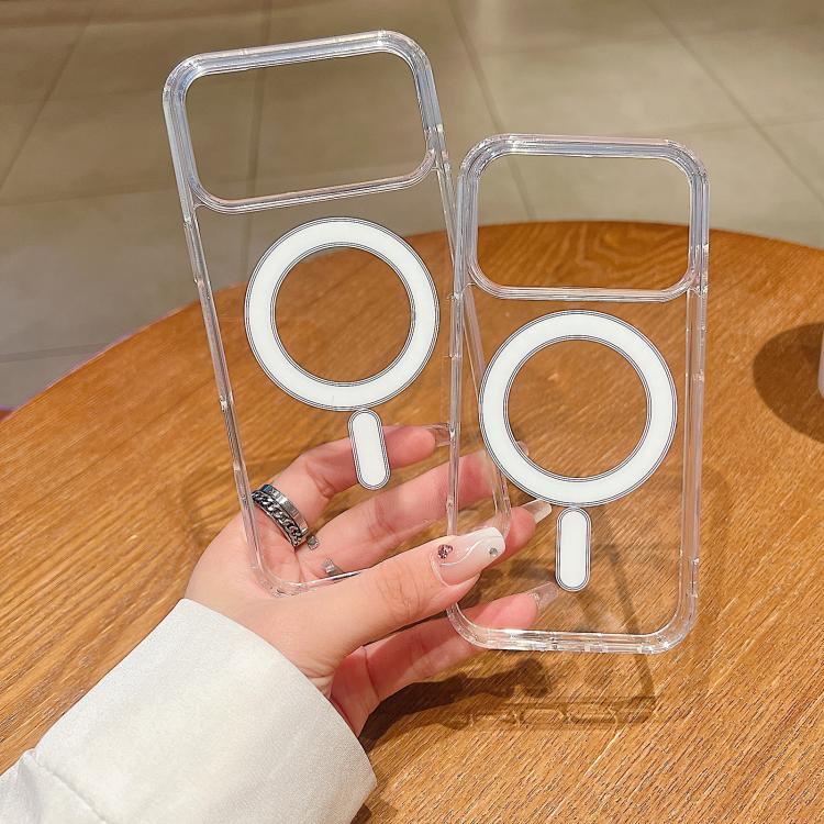 For iPhone 17 Pro Large Hole Camera MagSafe Magnetic Clear Acrylic TPU Case(Transparent) - iPhone 17 Pro Cases by buy2fix | Online Shopping UK | buy2fix